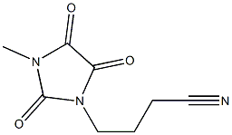 4-(3-methyl-2,4,5-trioxoimidazolidin-1-yl)butanenitrile 구조식 이미지