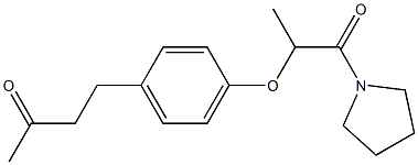 4-(4-{[1-oxo-1-(pyrrolidin-1-yl)propan-2-yl]oxy}phenyl)butan-2-one 구조식 이미지