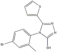 4-(4-bromo-2-methylphenyl)-5-(thiophen-2-yl)-4H-1,2,4-triazole-3-thiol 구조식 이미지