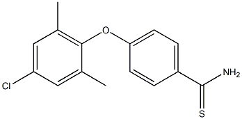 4-(4-chloro-2,6-dimethylphenoxy)benzene-1-carbothioamide 구조식 이미지