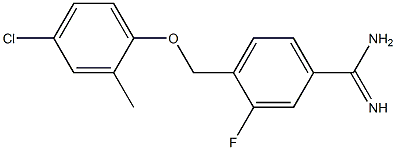 4-(4-chloro-2-methylphenoxymethyl)-3-fluorobenzene-1-carboximidamide Structure
