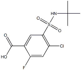 5-[(tert-butylamino)sulfonyl]-4-chloro-2-fluorobenzoic acid Structure