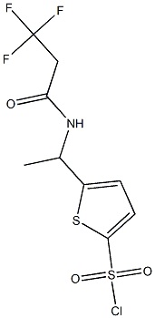 5-[1-(3,3,3-trifluoropropanamido)ethyl]thiophene-2-sulfonyl chloride Structure