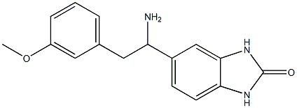 5-[1-amino-2-(3-methoxyphenyl)ethyl]-2,3-dihydro-1H-1,3-benzodiazol-2-one Structure