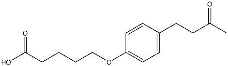 5-[4-(3-oxobutyl)phenoxy]pentanoic acid Structure