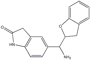 5-[amino(2,3-dihydro-1-benzofuran-2-yl)methyl]-2,3-dihydro-1H-indol-2-one 구조식 이미지