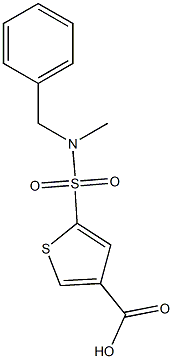 5-[benzyl(methyl)sulfamoyl]thiophene-3-carboxylic acid Structure