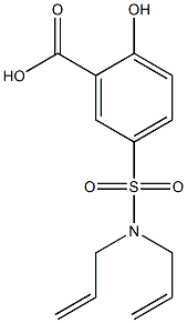 5-[bis(prop-2-en-1-yl)sulfamoyl]-2-hydroxybenzoic acid Structure