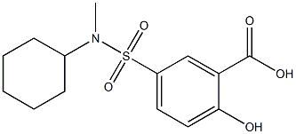 5-[cyclohexyl(methyl)sulfamoyl]-2-hydroxybenzoic acid Structure