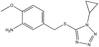 5-{[(1-cyclopropyl-1H-1,2,3,4-tetrazol-5-yl)sulfanyl]methyl}-2-methoxyaniline Structure