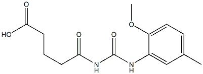 5-{[(2-methoxy-5-methylphenyl)carbamoyl]amino}-5-oxopentanoic acid 구조식 이미지