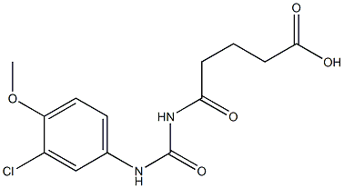 5-{[(3-chloro-4-methoxyphenyl)carbamoyl]amino}-5-oxopentanoic acid 구조식 이미지