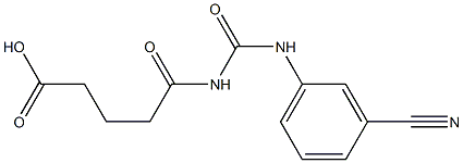 5-{[(3-cyanophenyl)carbamoyl]amino}-5-oxopentanoic acid Structure