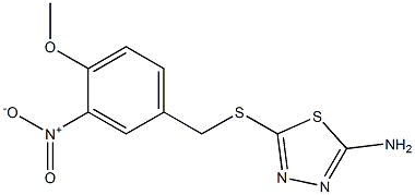 5-{[(4-methoxy-3-nitrophenyl)methyl]sulfanyl}-1,3,4-thiadiazol-2-amine Structure
