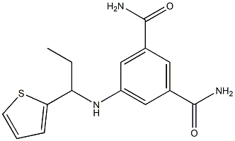 5-{[1-(thiophen-2-yl)propyl]amino}benzene-1,3-dicarboxamide Structure