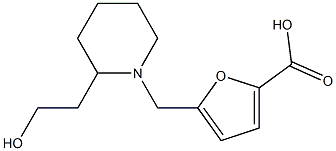 5-{[2-(2-hydroxyethyl)piperidin-1-yl]methyl}furan-2-carboxylic acid 구조식 이미지