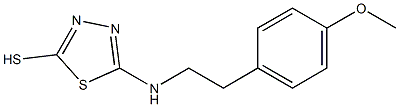 5-{[2-(4-methoxyphenyl)ethyl]amino}-1,3,4-thiadiazole-2-thiol 구조식 이미지