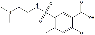 5-{[2-(dimethylamino)ethyl]sulfamoyl}-2-hydroxy-4-methylbenzoic acid Structure