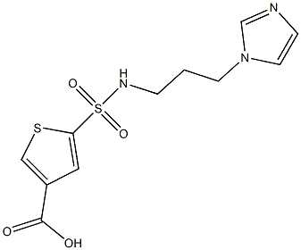 5-{[3-(1H-imidazol-1-yl)propyl]sulfamoyl}thiophene-3-carboxylic acid 구조식 이미지