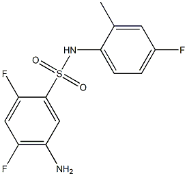 5-amino-2,4-difluoro-N-(4-fluoro-2-methylphenyl)benzene-1-sulfonamide 구조식 이미지