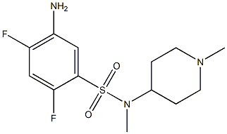 5-amino-2,4-difluoro-N-methyl-N-(1-methylpiperidin-4-yl)benzene-1-sulfonamide 구조식 이미지