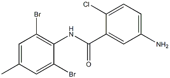 5-amino-2-chloro-N-(2,6-dibromo-4-methylphenyl)benzamide 구조식 이미지