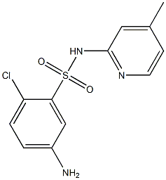 5-amino-2-chloro-N-(4-methylpyridin-2-yl)benzene-1-sulfonamide 구조식 이미지