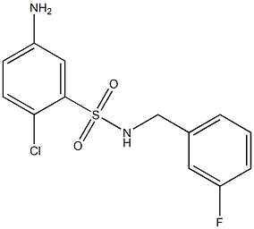 5-amino-2-chloro-N-[(3-fluorophenyl)methyl]benzene-1-sulfonamide 구조식 이미지