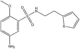 5-amino-2-methoxy-N-[2-(thiophen-2-yl)ethyl]benzene-1-sulfonamide 구조식 이미지