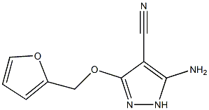 5-amino-3-(2-furylmethoxy)-1H-pyrazole-4-carbonitrile Structure