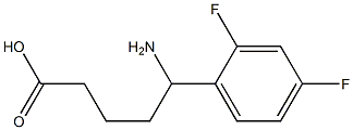 5-amino-5-(2,4-difluorophenyl)pentanoic acid 구조식 이미지