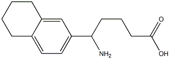 5-amino-5-(5,6,7,8-tetrahydronaphthalen-2-yl)pentanoic acid 구조식 이미지