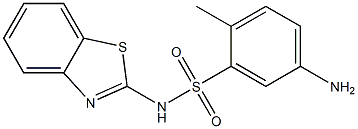 5-amino-N-(1,3-benzothiazol-2-yl)-2-methylbenzene-1-sulfonamide 구조식 이미지