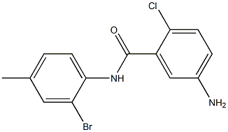 5-amino-N-(2-bromo-4-methylphenyl)-2-chlorobenzamide 구조식 이미지