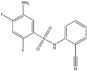 5-amino-N-(2-cyanophenyl)-2,4-difluorobenzene-1-sulfonamide 구조식 이미지