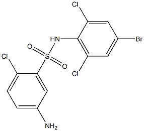 5-amino-N-(4-bromo-2,6-dichlorophenyl)-2-chlorobenzene-1-sulfonamide 구조식 이미지