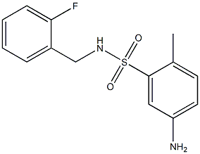 5-amino-N-[(2-fluorophenyl)methyl]-2-methylbenzene-1-sulfonamide 구조식 이미지