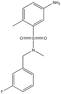 5-amino-N-[(3-fluorophenyl)methyl]-N,2-dimethylbenzene-1-sulfonamide 구조식 이미지