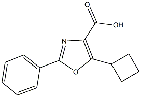 5-cyclobutyl-2-phenyl-1,3-oxazole-4-carboxylic acid Structure