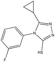 5-cyclopropyl-4-(3-fluorophenyl)-4H-1,2,4-triazole-3-thiol 구조식 이미지