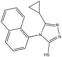 5-cyclopropyl-4-(naphthalen-1-yl)-4H-1,2,4-triazole-3-thiol 구조식 이미지