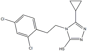 5-cyclopropyl-4-[2-(2,4-dichlorophenyl)ethyl]-4H-1,2,4-triazole-3-thiol Structure