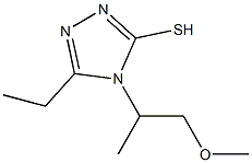 5-ethyl-4-(1-methoxypropan-2-yl)-4H-1,2,4-triazole-3-thiol 구조식 이미지