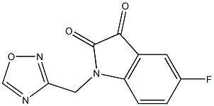 5-fluoro-1-(1,2,4-oxadiazol-3-ylmethyl)-2,3-dihydro-1H-indole-2,3-dione Structure