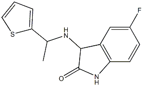 5-fluoro-3-{[1-(thiophen-2-yl)ethyl]amino}-2,3-dihydro-1H-indol-2-one 구조식 이미지