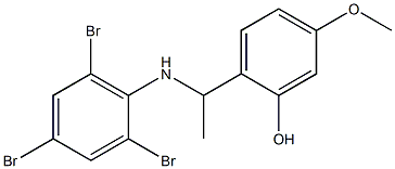 5-methoxy-2-{1-[(2,4,6-tribromophenyl)amino]ethyl}phenol Structure