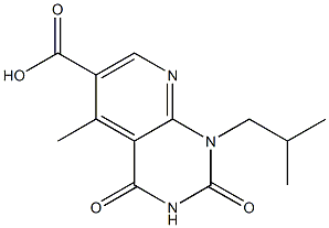 5-methyl-1-(2-methylpropyl)-2,4-dioxo-1H,2H,3H,4H-pyrido[2,3-d]pyrimidine-6-carboxylic acid 구조식 이미지