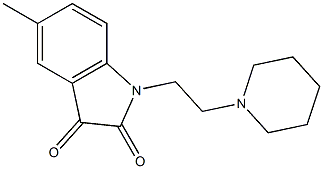 5-methyl-1-[2-(piperidin-1-yl)ethyl]-2,3-dihydro-1H-indole-2,3-dione Structure