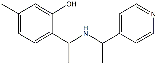 5-methyl-2-(1-{[1-(pyridin-4-yl)ethyl]amino}ethyl)phenol 구조식 이미지