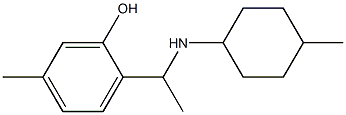 5-methyl-2-{1-[(4-methylcyclohexyl)amino]ethyl}phenol Structure